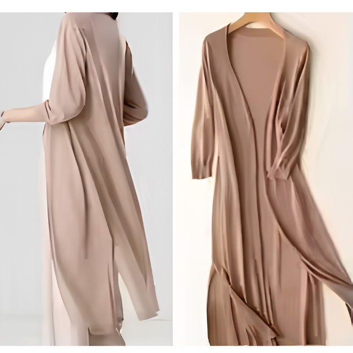 Summer Women's Long Cardigan Lightweight Sun Protection Knitwear